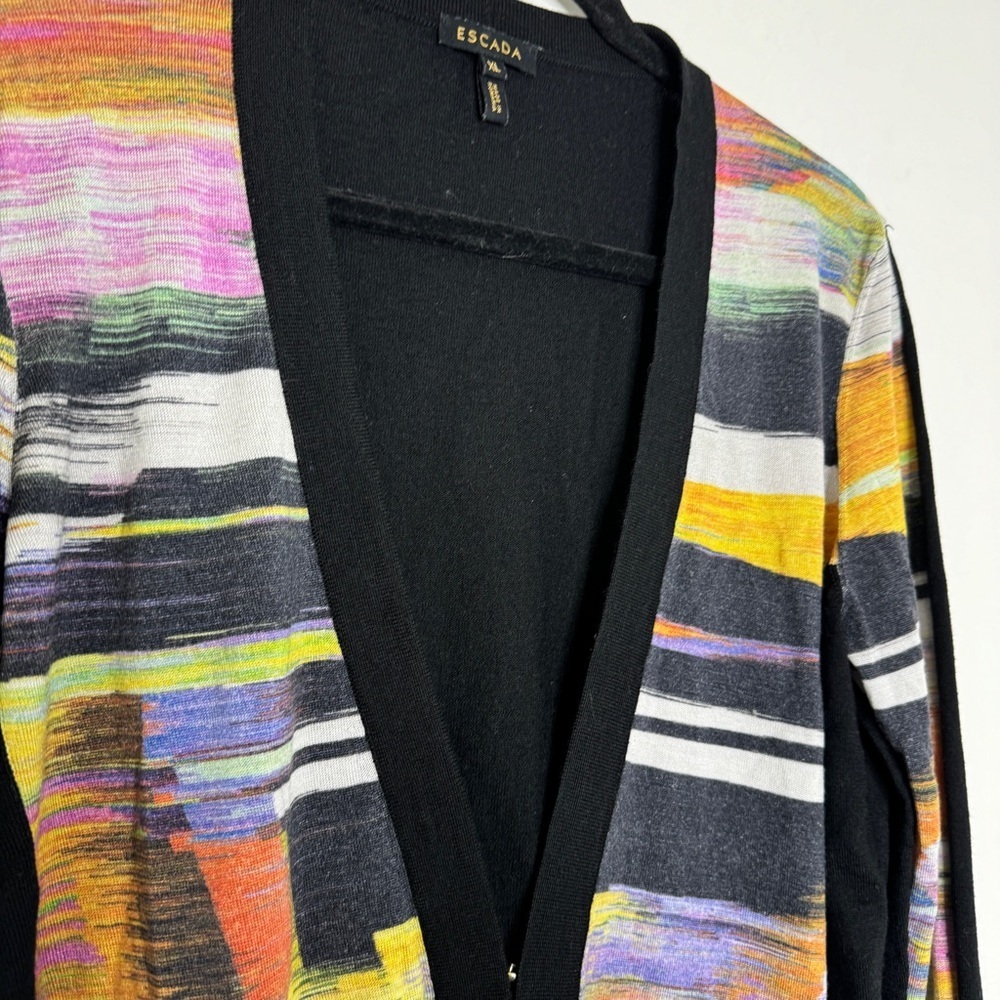 ESCADA Black Multicolor Cardigan XL - Picture 5 of 8